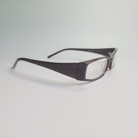 O&X New York OP-42 eyeglasses plum rectangular full frame thick 51-17 141 C7 - Picture 10 of 13